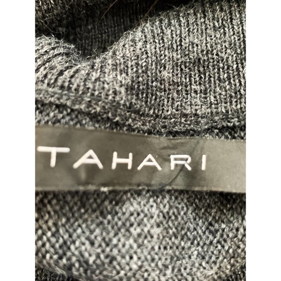 TAHARI‎ Lux GRAY Wool Kangaroo Oversized Sweater M - Picture 1 of 5